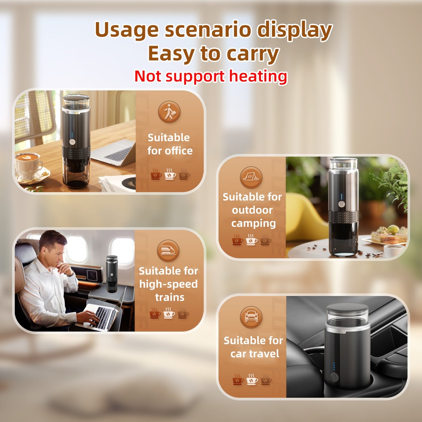 Handheld Coffee Maker Press Bottle Cup – Portable Espresso Machine for Travel & Camping