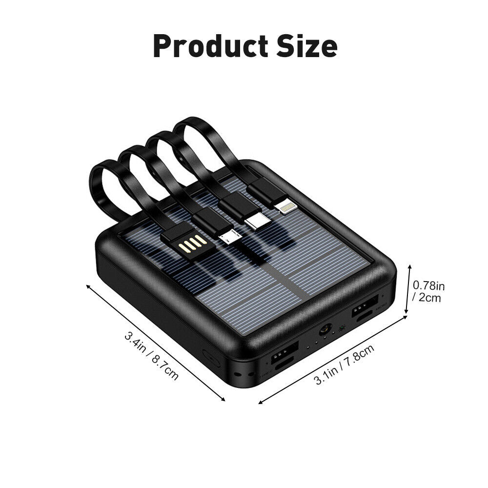 Portable 9,000,000mAh Solar Power Bank – Heavy-Duty, Reliable & Travel-Ready
