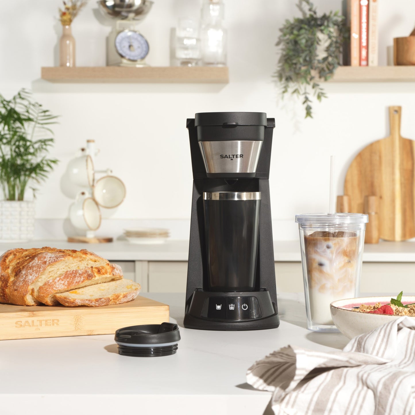 Salter 2 in 1 Iced Coffee Maker – Cold Brew Espresso Machine Hot/Cold Mug + Cup