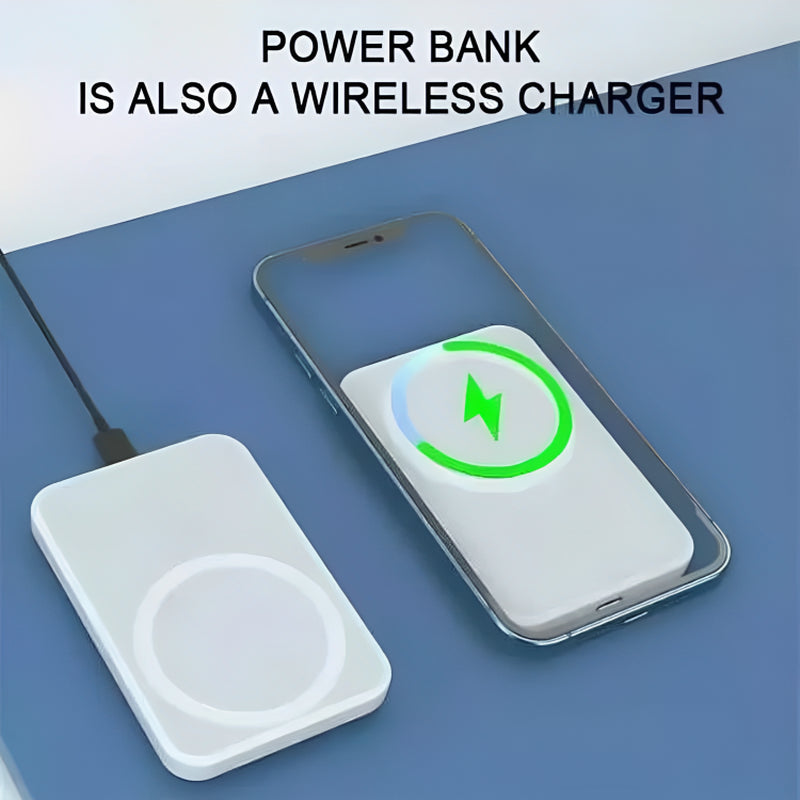 Compact 10000mAh Magnetic Fast-Charging Power Bank for iPhone