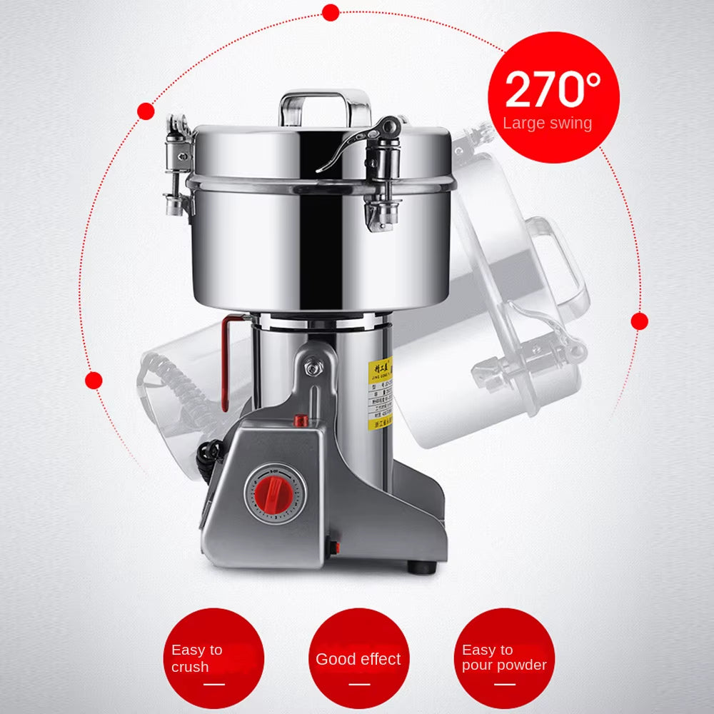 High Power Electric Coffee Grinder Kitchen Cereal Nuts Beans Spices Grains Grinder Machine