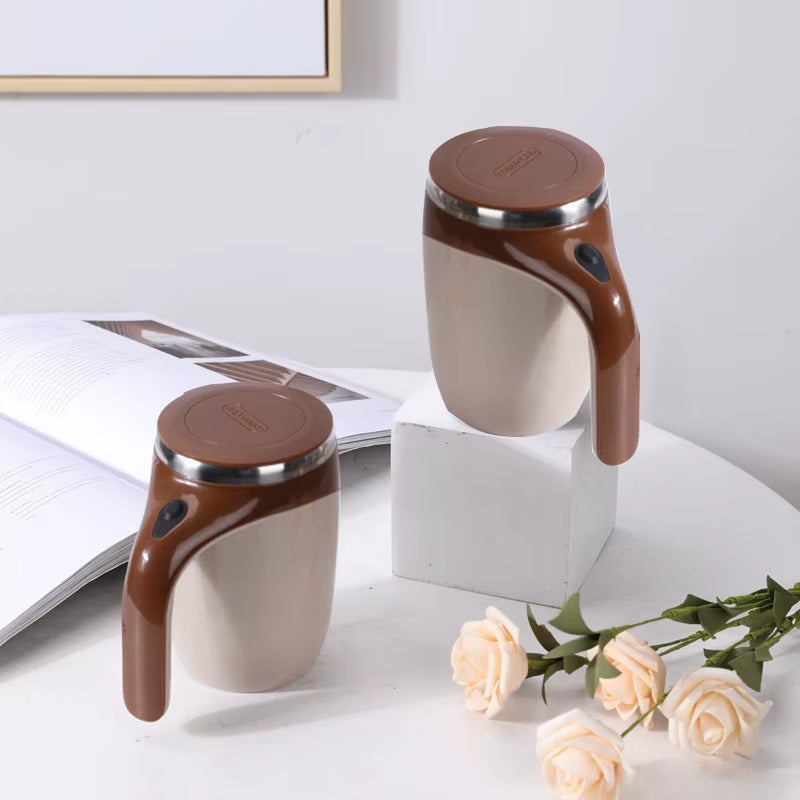 Lazy Coffee Stirring Cup – Automatic Magnetic Self-Stirring Mug with 304 Stainless Steel Liner