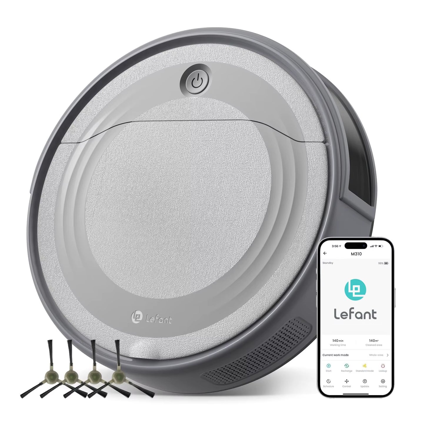 M310 Robot Vacuum Cleaner – 4500Pa Strong Suction, App/Alexa Control, 180-Min Runtime