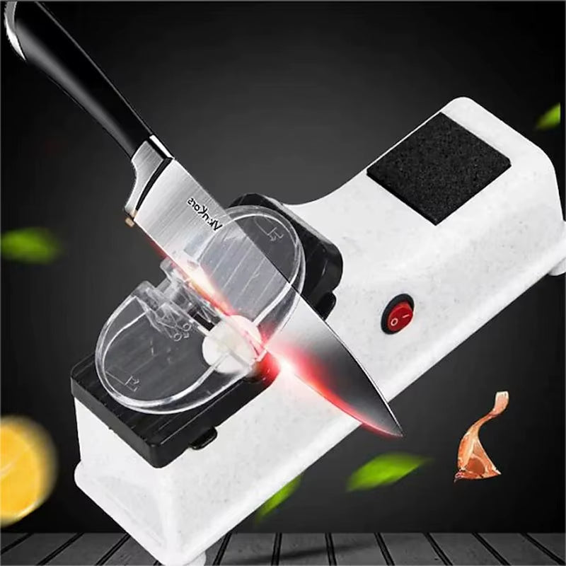 USB Electric Knife Sharpener – Fast Automatic Sharpening for Kitchen Knives & Scissors