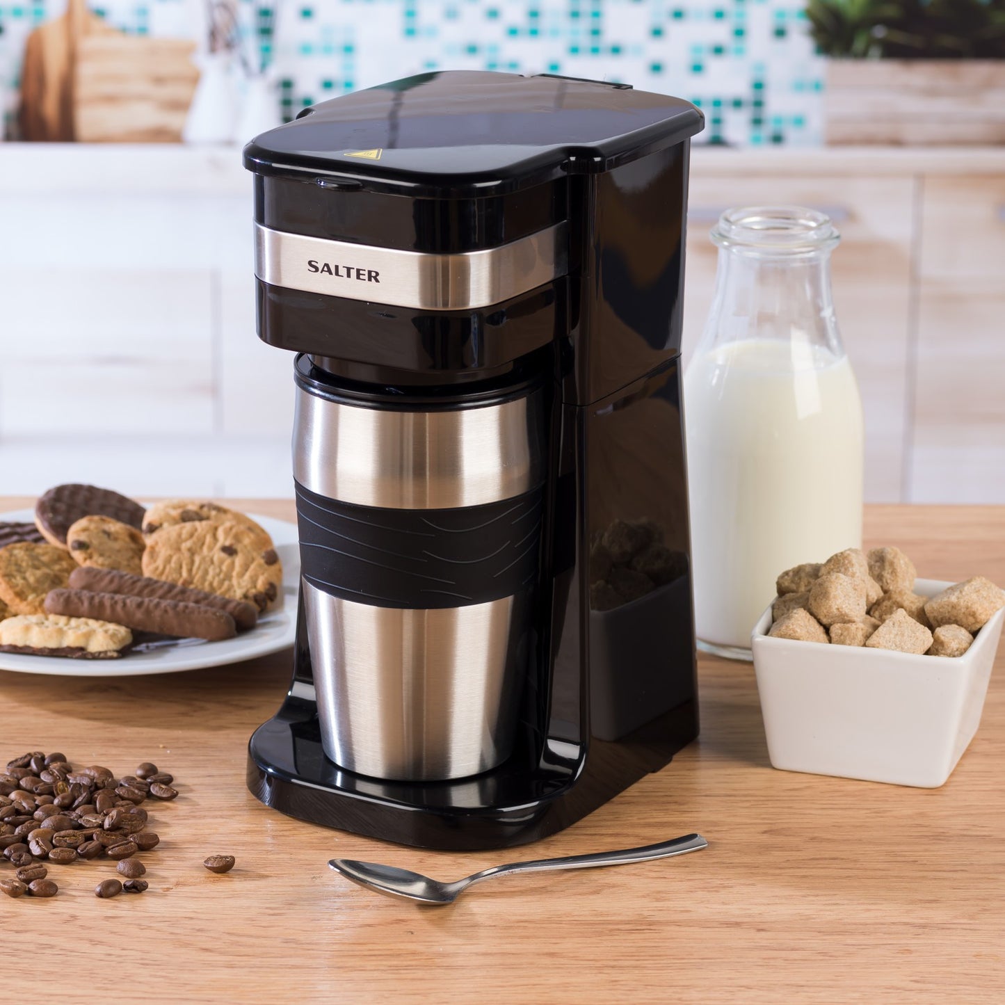 Salter COMBO-4773 Digital Coffee Maker to Go & Coffee Grinder