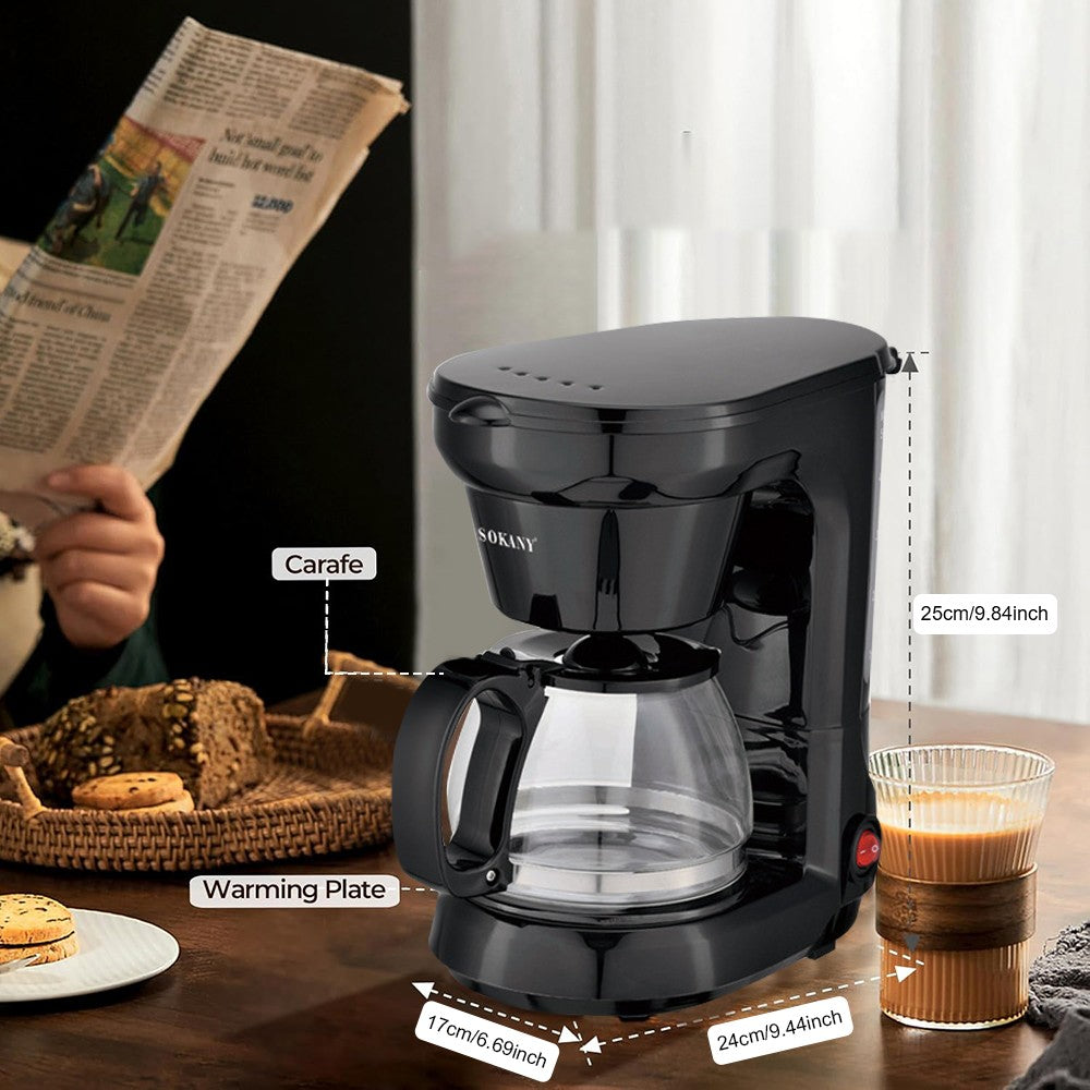 Filter Coffee Maker Machine 750Ml Instant Anti-Drip Fast Brewing Time 650W – Black