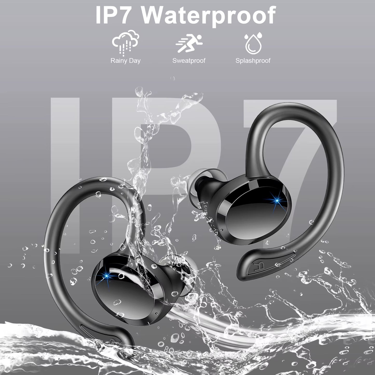 Wireless Sports Earbuds Bluetooth 5.3 – Noise Cancelling, 40H Playtime, Waterproof