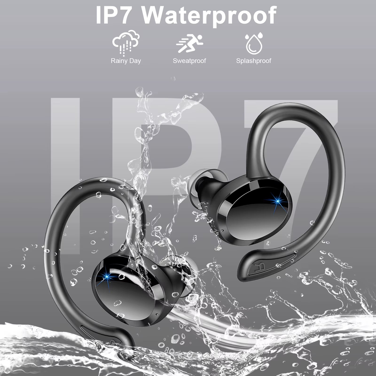 Wireless Sports Earbuds Bluetooth 5.3 – Noise Cancelling, 40H Playtime, Waterproof