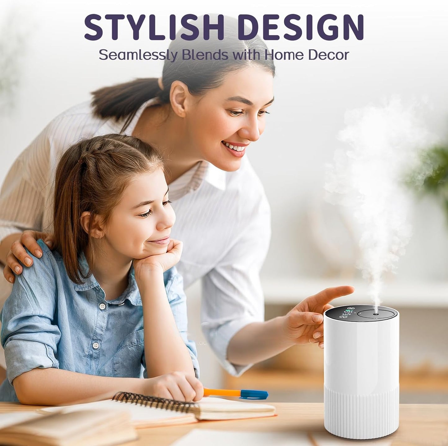 Waterless Diffuser for Essential Oils – Portable Nebulizing Aroma Diffuser for Home, Car & Travel