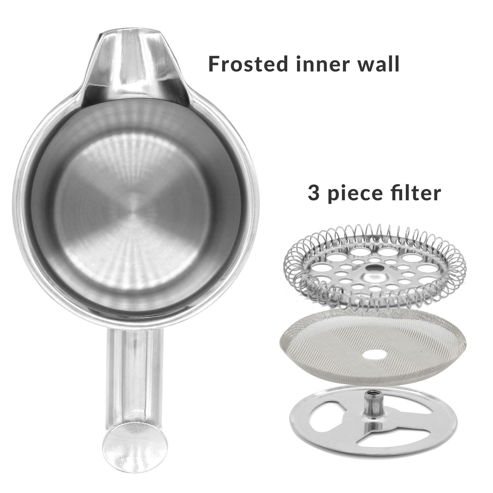 French Press Cafetiere Steel Coffee Maker 1500ml — FREE Filters & Spoons | M&W