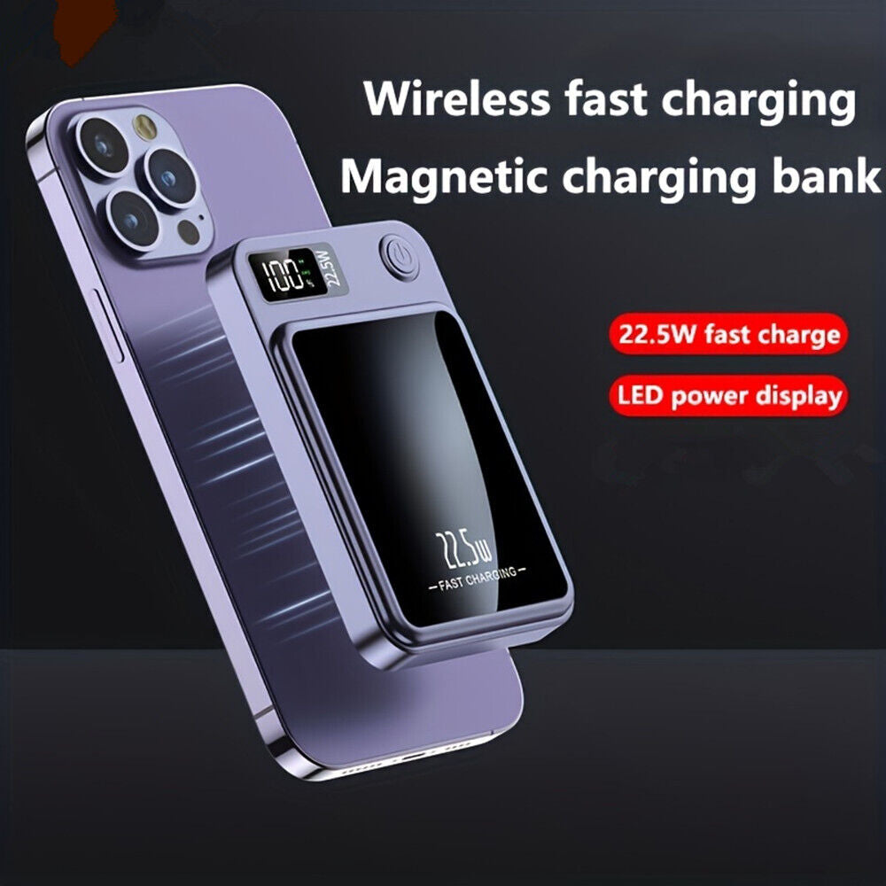 3000000mAh Magnetic Power Bank – Wireless Charger for iPhone 15/14/13