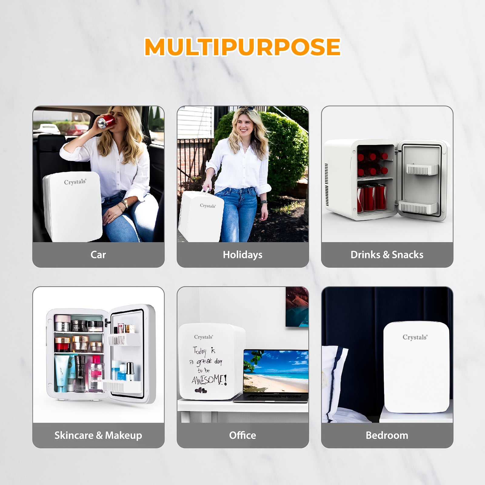 10L Mini Fridge – Table Top Electric Cooler & Warmer for Home, Office, Bedroom & Car