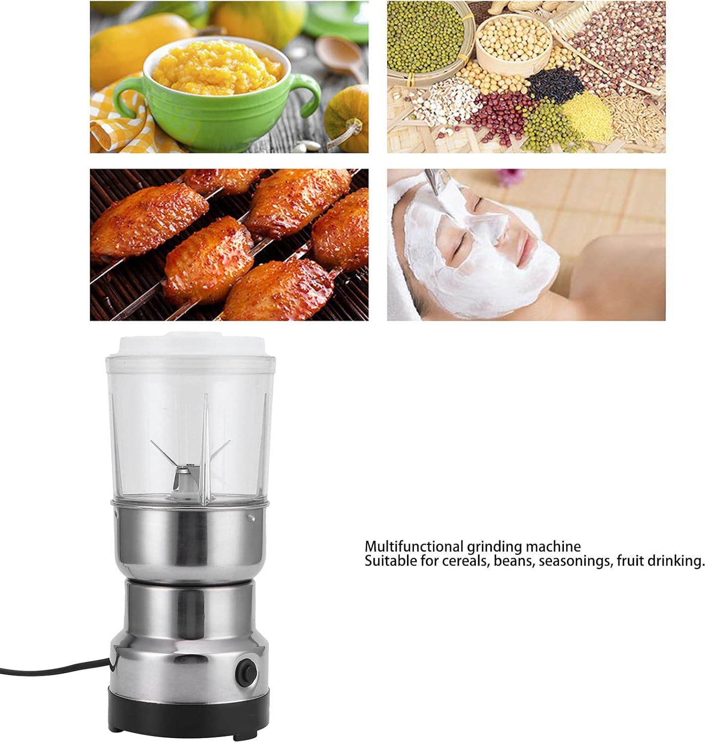 4 Blades Electric Coffee Bean Grinder | Grinding Milling Bean Nut Spice Grinder UK
