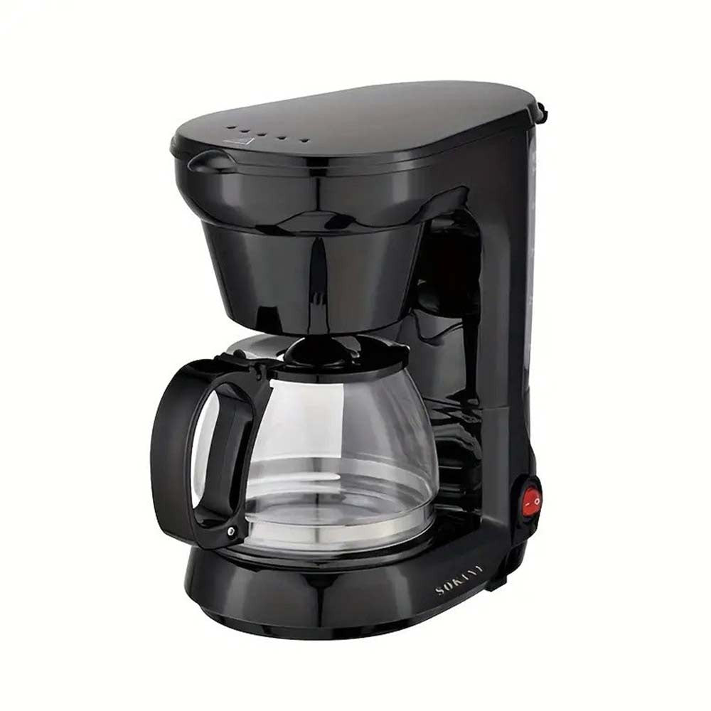800W Filter Coffee Maker Machine – Instant Anti-Drip, 6 Cups + 750ml Glass Carafe