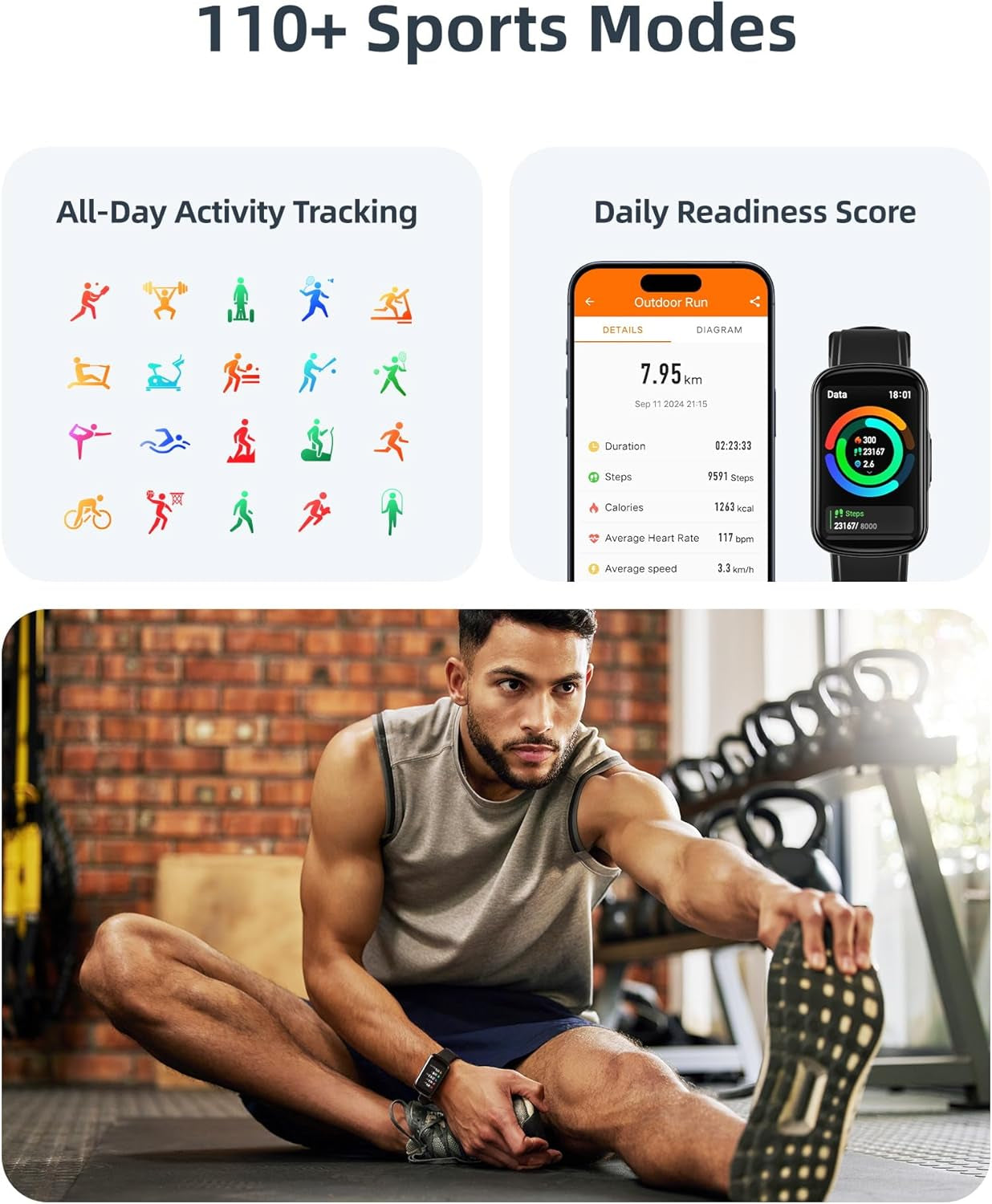 Fitness Tracker with Bluetooth Calls – 1.57" Smart Watch, Heart Rate & Sleep Monitor, 110+ Sports Modes, IP68 Waterproof