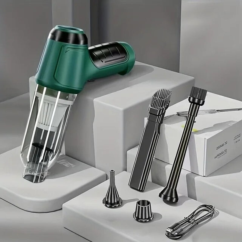 Powerful 4-in-1 Wireless Car Vacuum Cleaner – Strong Suction, Handheld & Portable