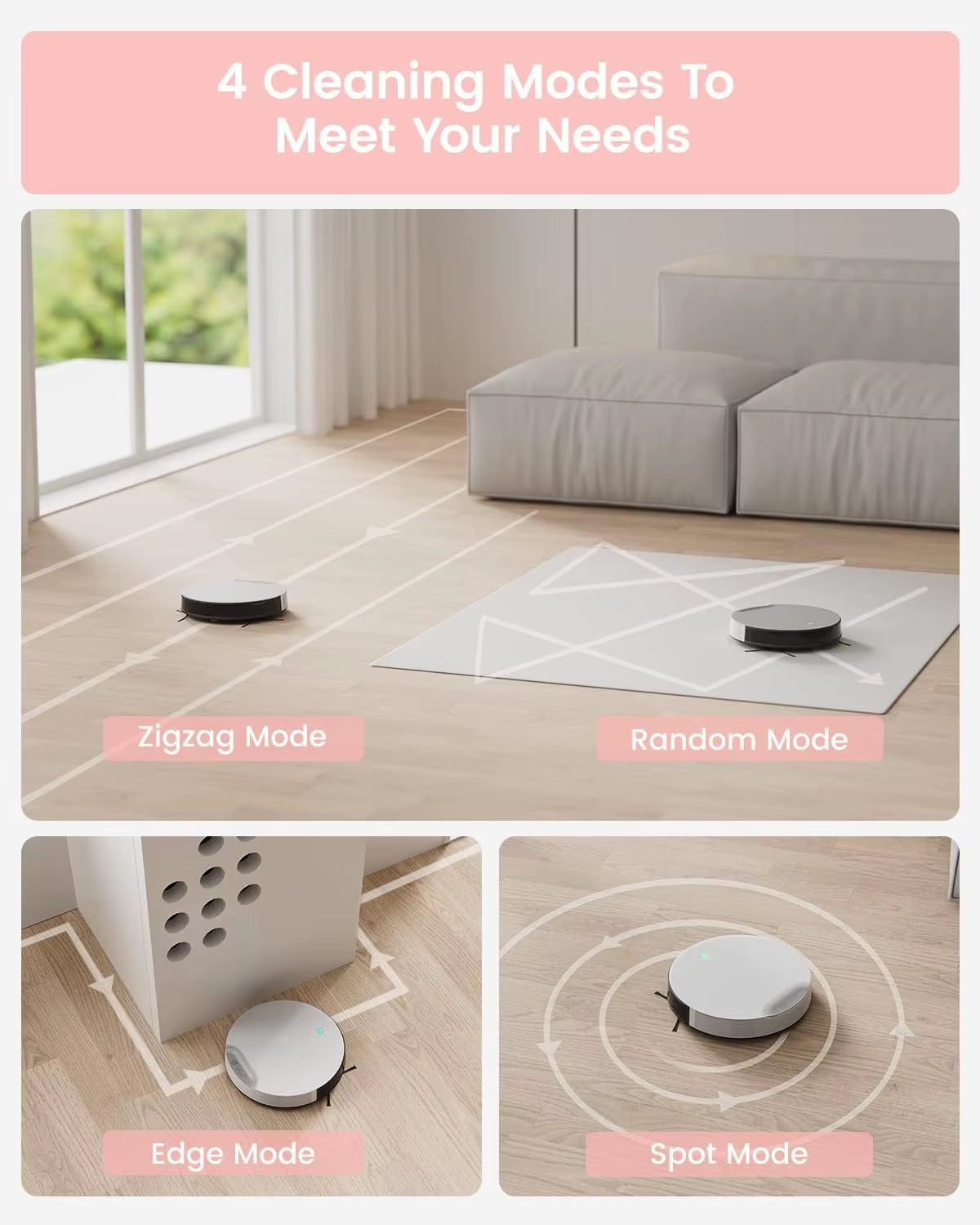N1 Robot Vacuum Cleaner – 4500Pa Suction, 165-Min Runtime, 4 Modes, Perfect for Pet Hair