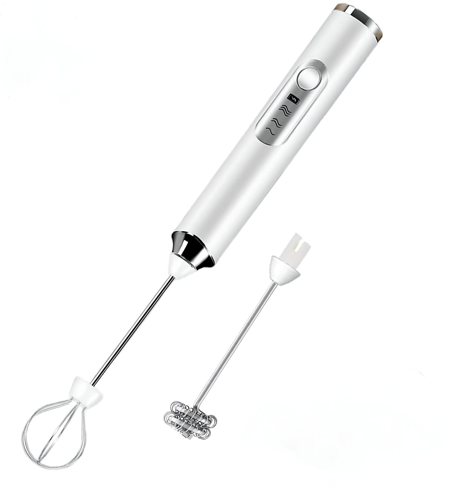 Rechargeable Electric Milk Coffee Frother Whisk Egg Beater Handheld Frappe Mixer