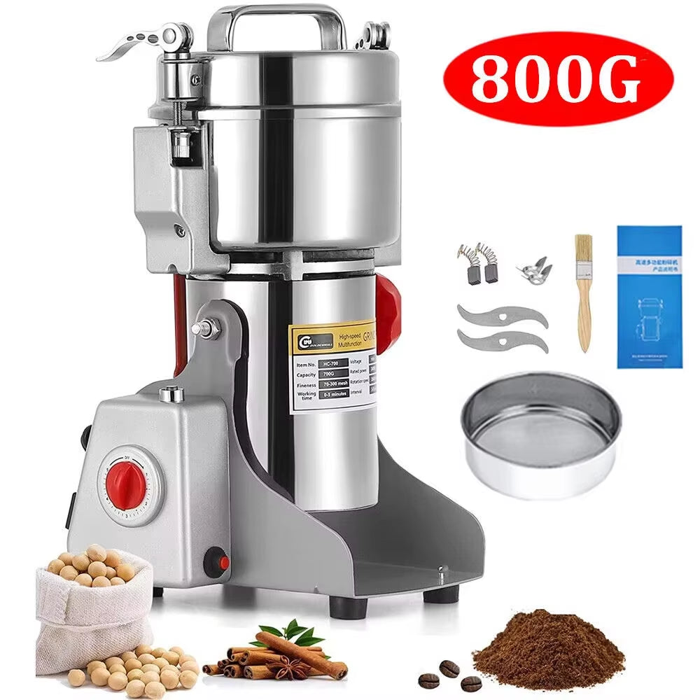High Power Electric Coffee Grinder Kitchen Cereal Nuts Beans Spices Grains Grinder Machine