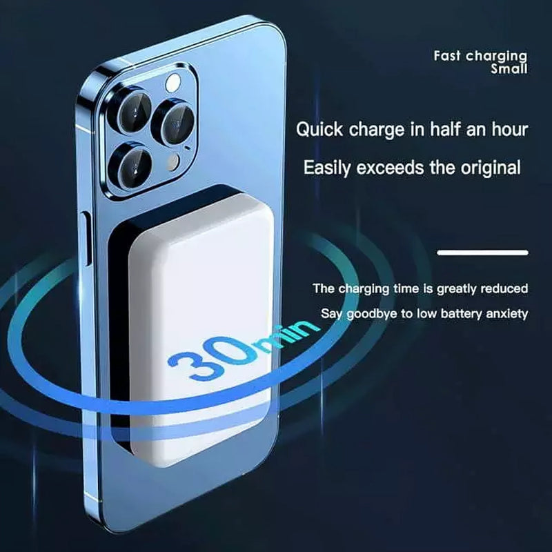 Compact 10000mAh Magnetic Fast-Charging Power Bank for iPhone