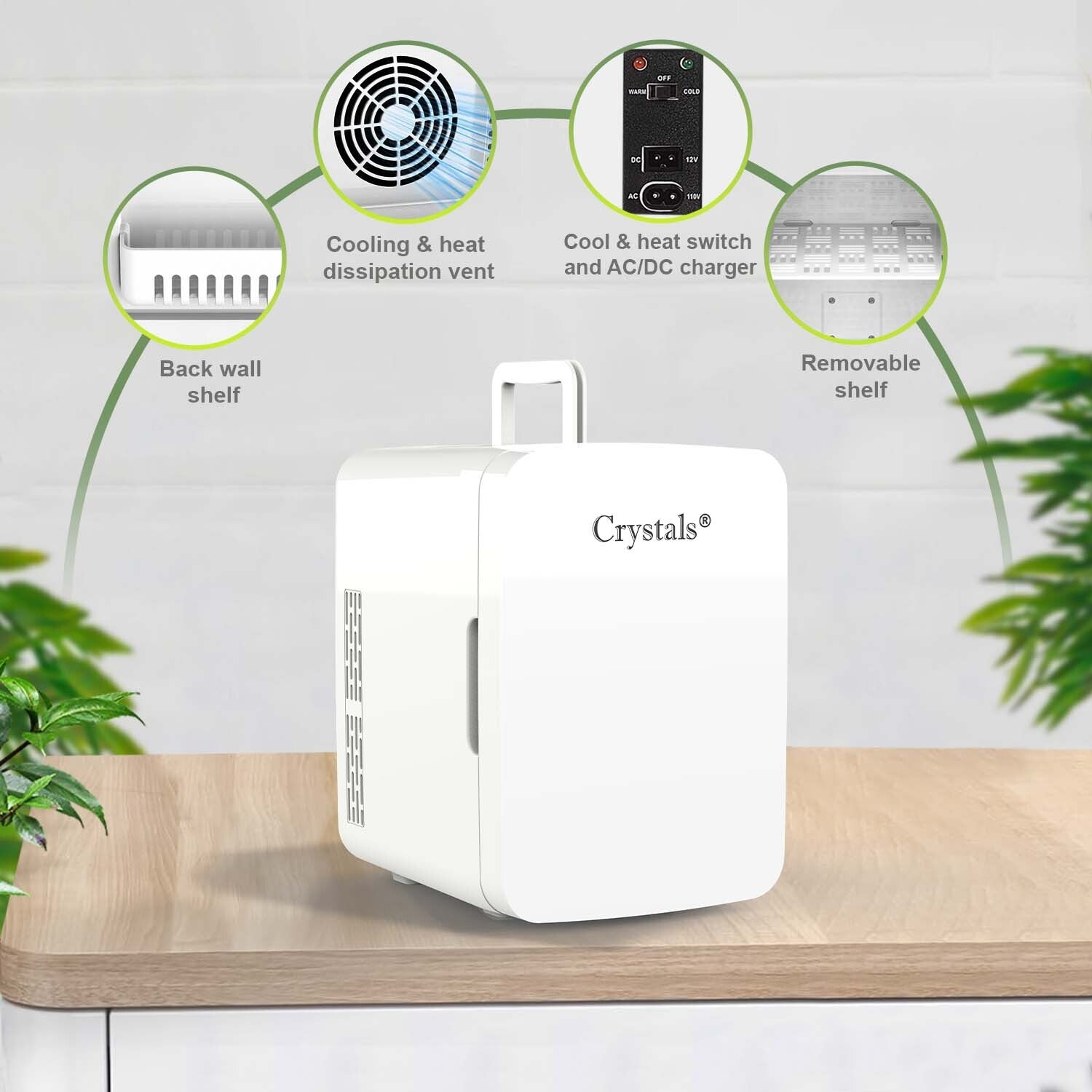 10L Mini Fridge – Table Top Electric Cooler & Warmer for Home, Office, Bedroom & Car