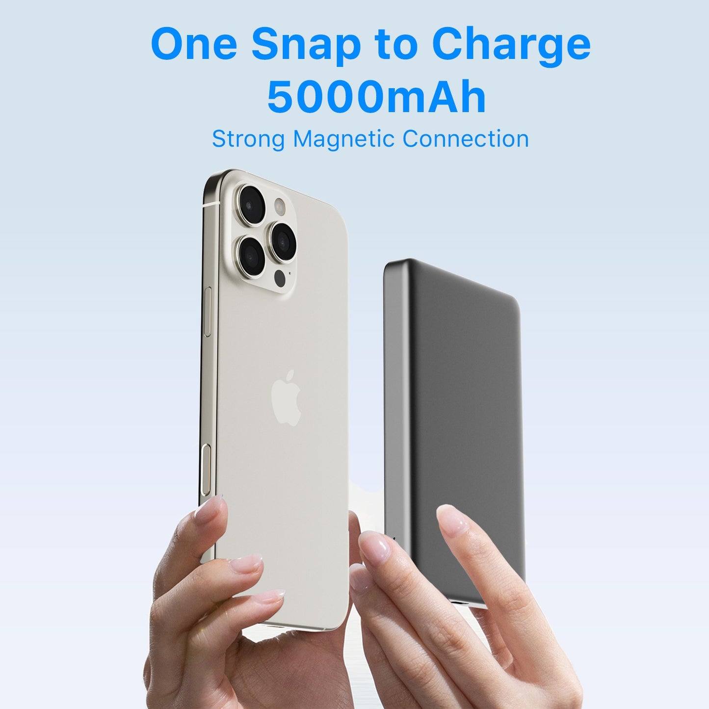 Ultra Slim Magnetic Wireless Power Bank 5000mAh – Lightweight, Fast & Travel-Ready