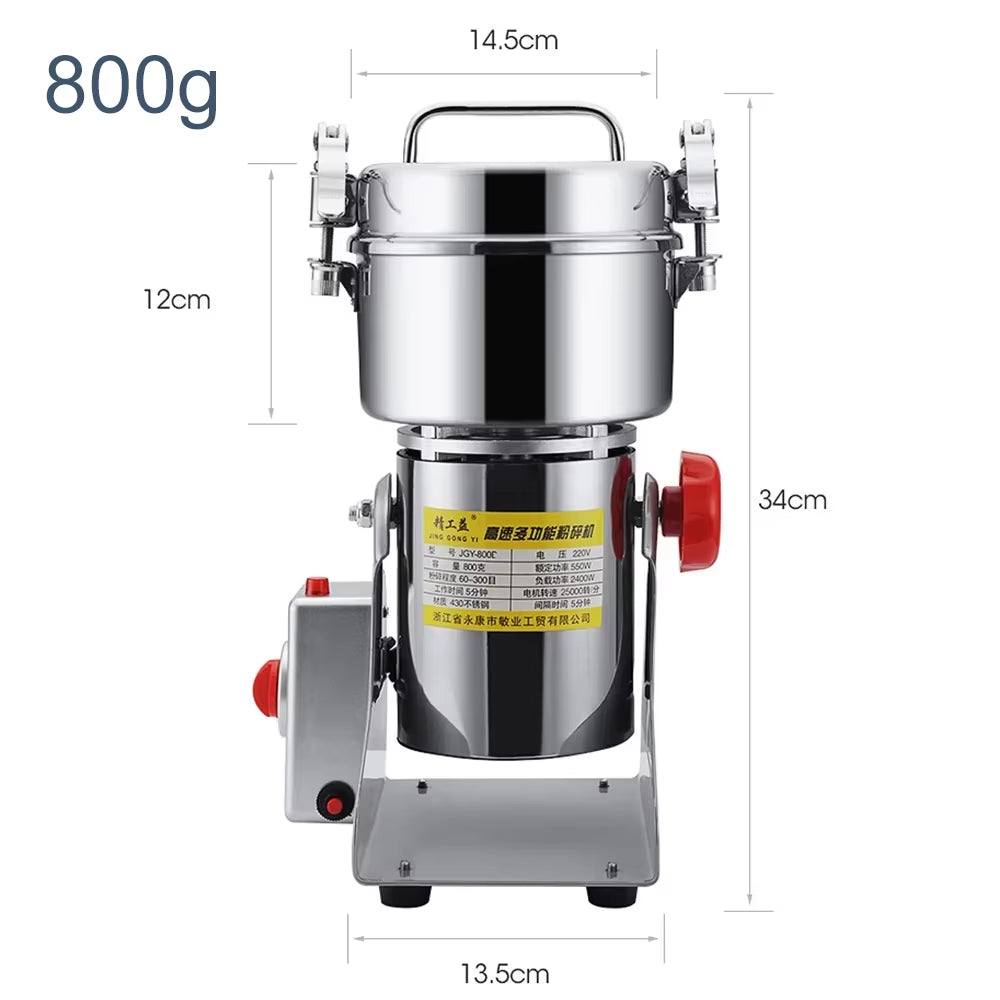 High Power Electric Coffee Grinder Kitchen Cereal Nuts Beans Spices Grains Grinder Machine