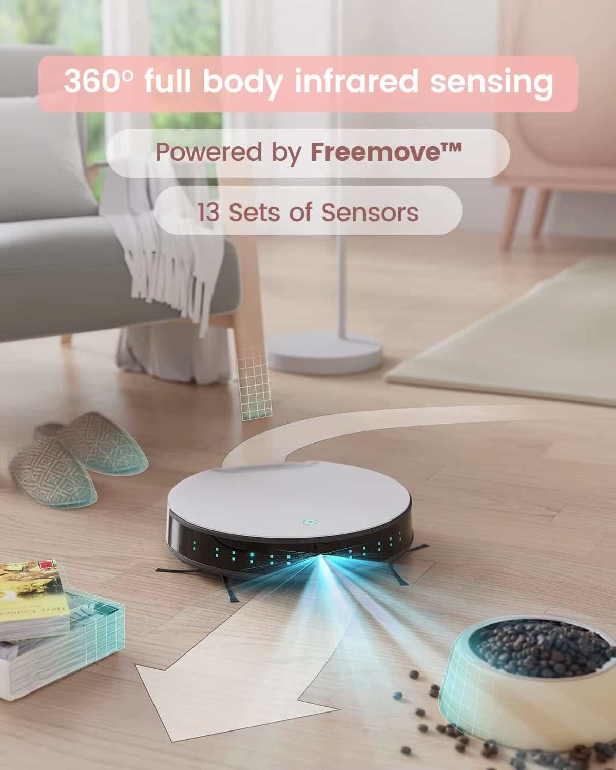 N1 Robot Vacuum Cleaner – 4500Pa Suction, 165-Min Runtime, 4 Modes, Perfect for Pet Hair