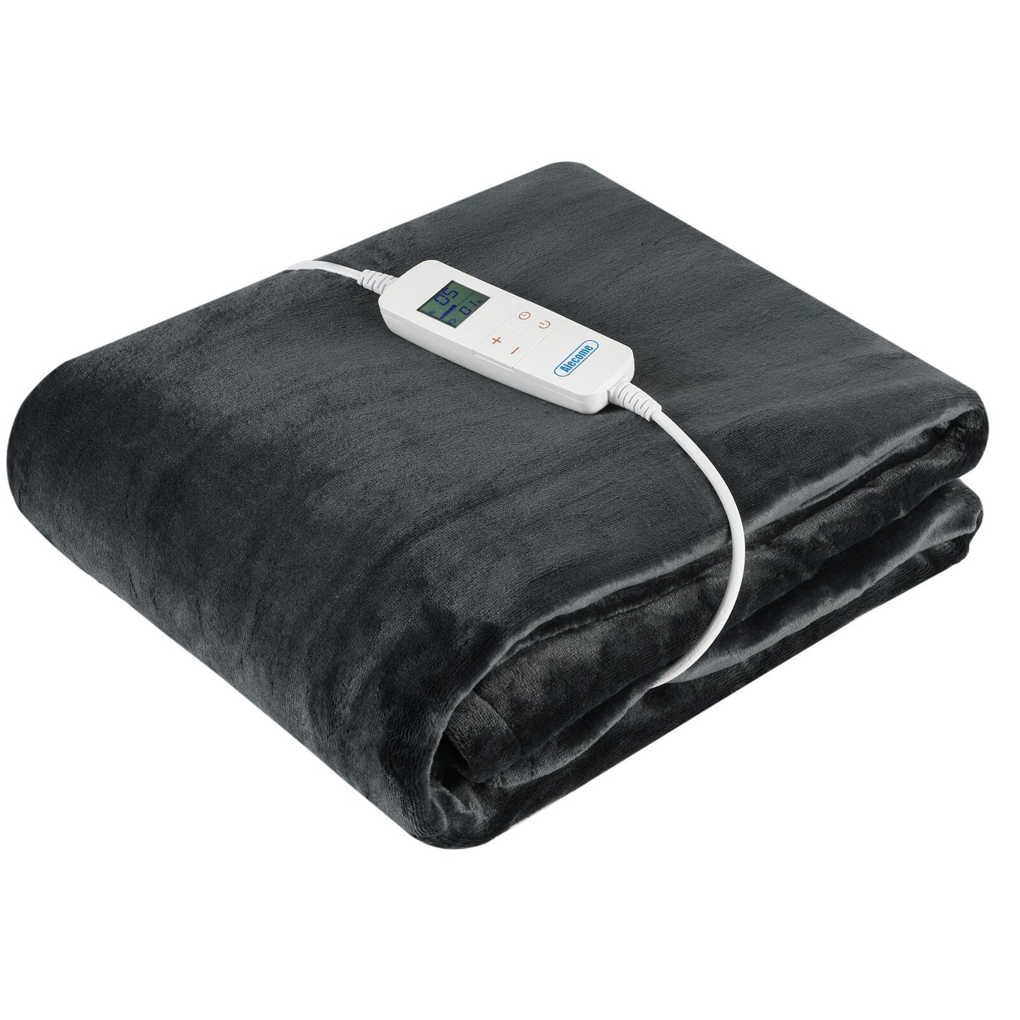 Electric Heated Throw Blanket – 10 Heat Settings, Timer, Washable Fleece