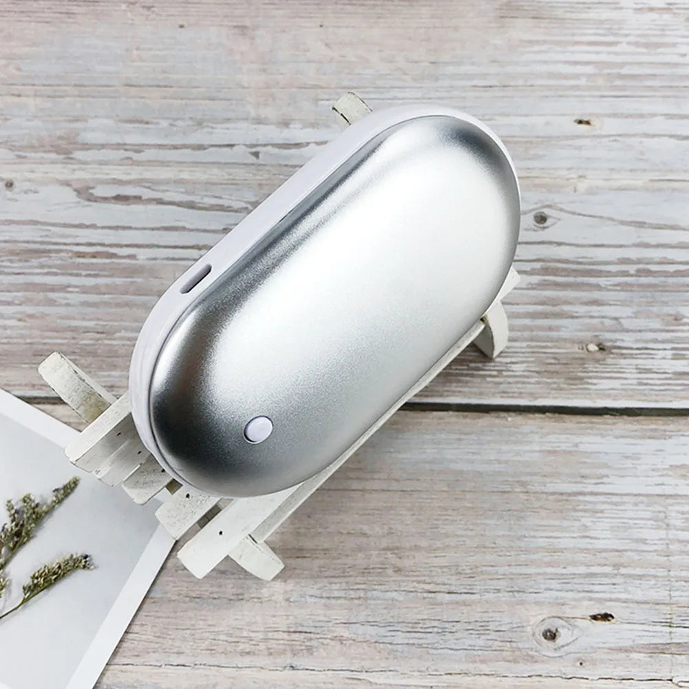 2-Pack USB Rechargeable Hand Warmers & Power Bank – Electric Pocket Heaters