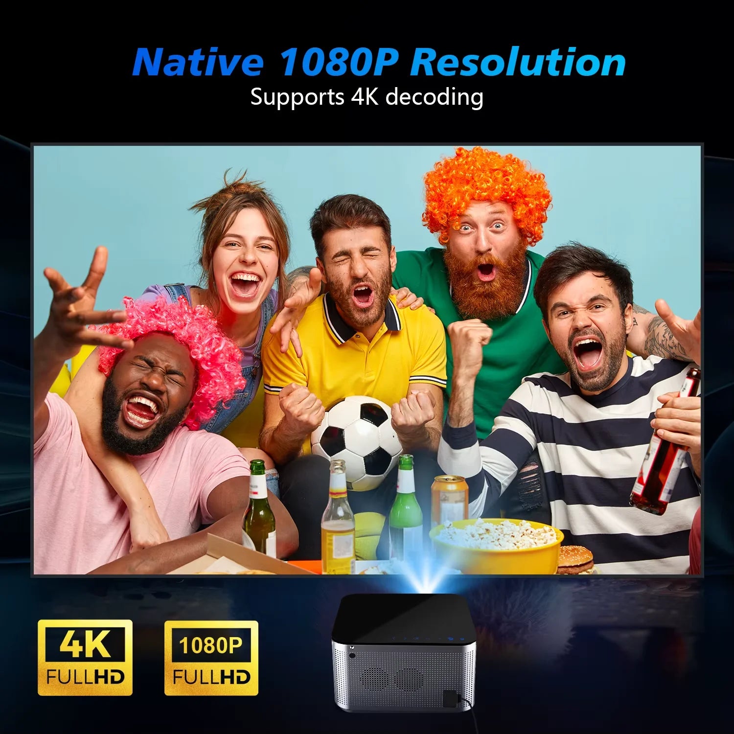 Android 11 Smart Projector - 4K Voice Control Home Cinema