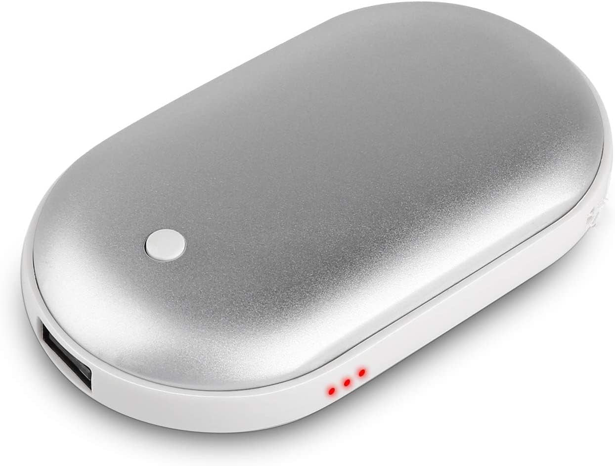 2-Pack USB Rechargeable Hand Warmers & Power Bank – Electric Pocket Heaters