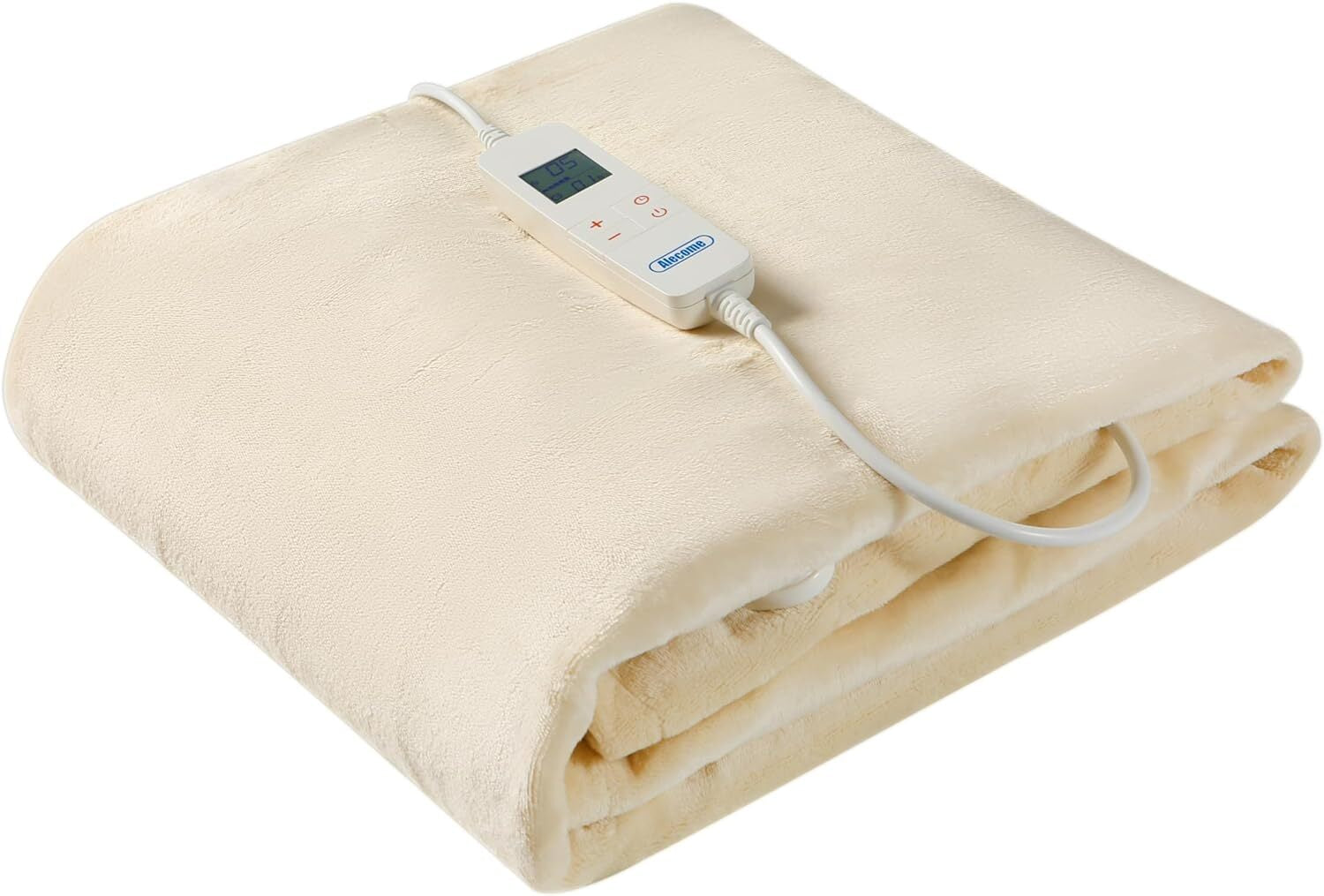 Electric Heated Throw Blanket – 10 Heat Settings, Timer, Washable Fleece