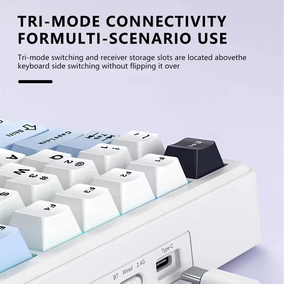 Aula F75 MAX Mechanical Keyboard – 75% Hot-Swap, RGB, TFT Screen, Bluetooth / 2.4G / Wired