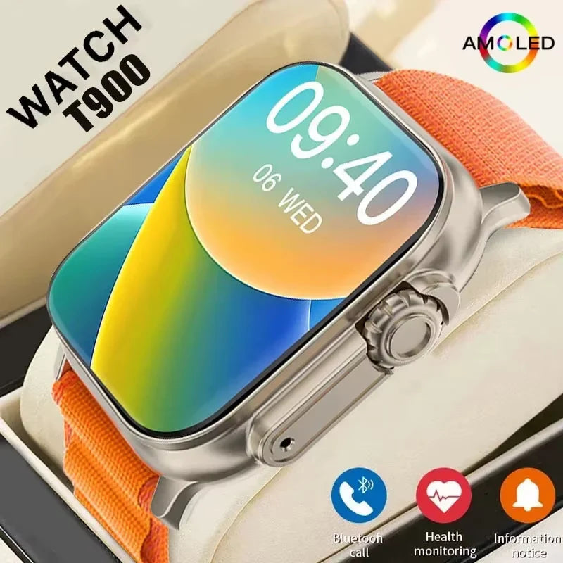 T900 Ultra Smartwatch – Bluetooth Calling, Message Alerts, Fitness & Heart Rate Tracker