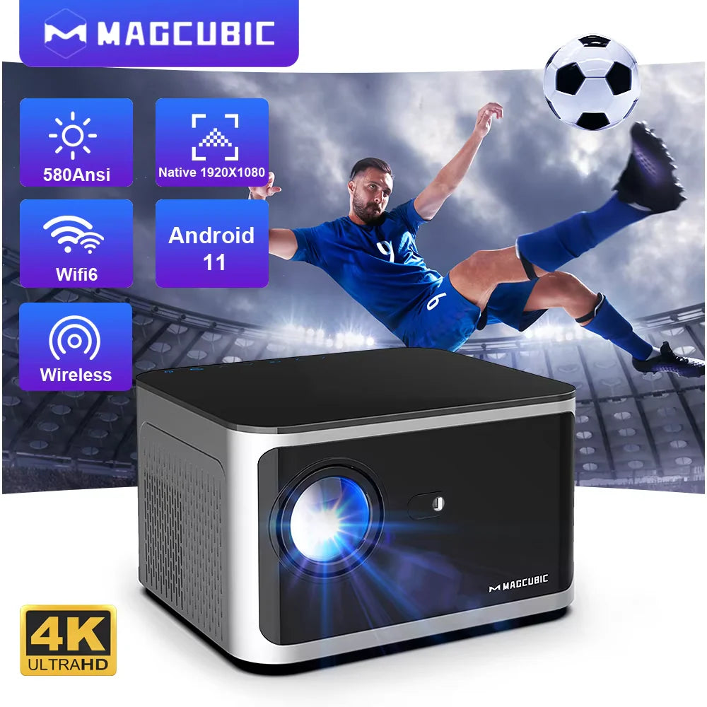 Android 11 Smart Projector - 4K Voice Control Home Cinema