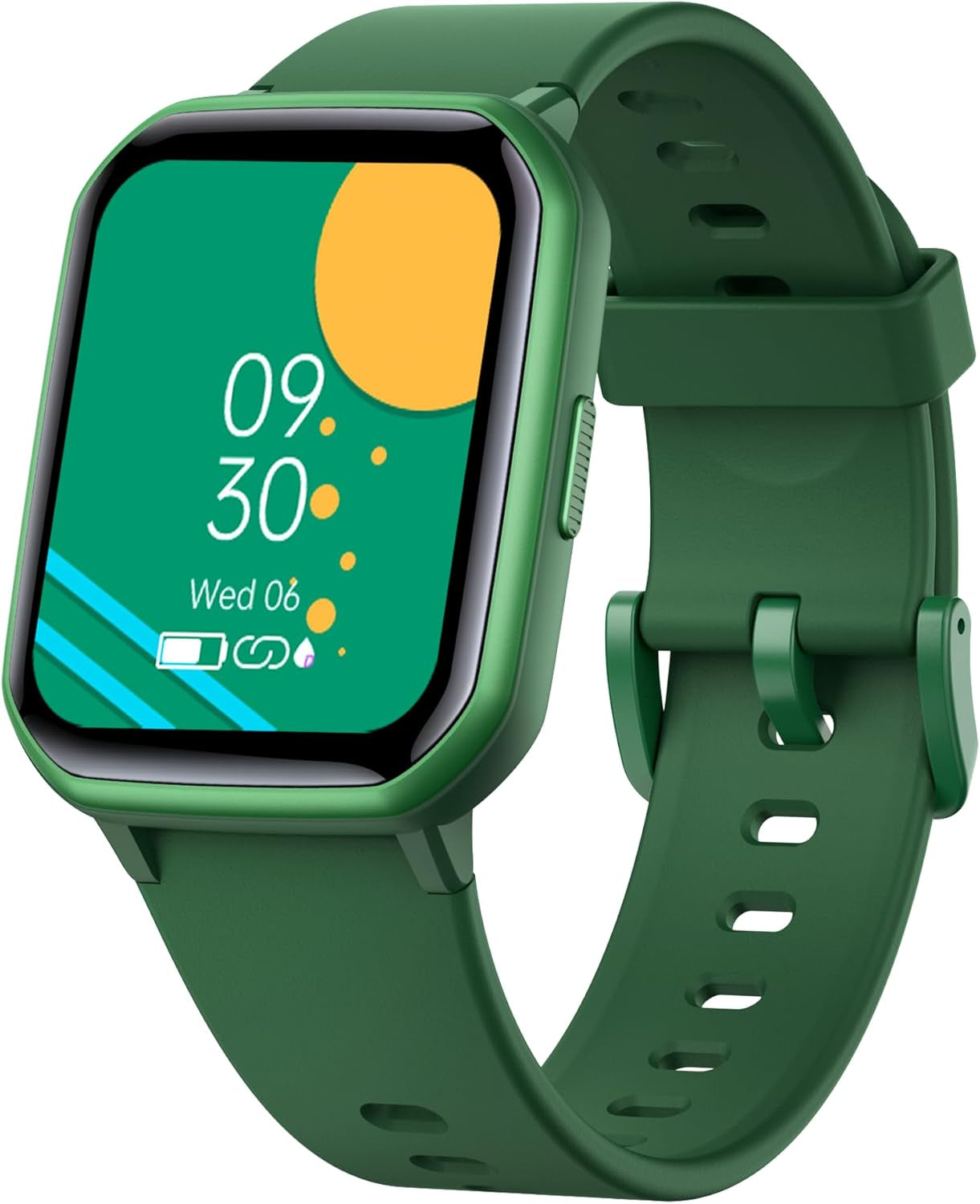 Kids Smart Watch – IP68 Waterproof Fitness Tracker with DIY Faces, Heart Rate & Sleep Monitor (Green) 