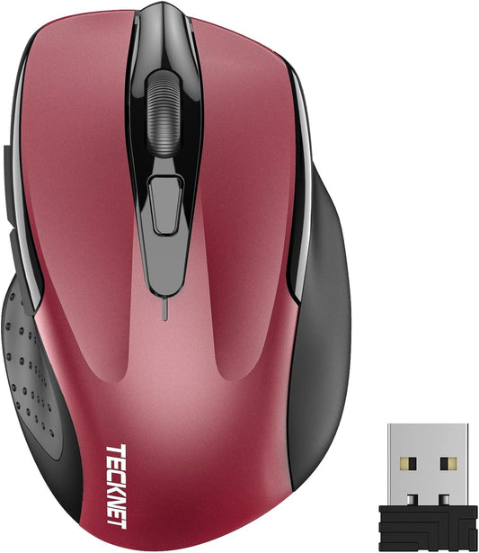 TECKNET Pro Wireless Mouse – 4000 DPI, 2.4G Ergonomic Optical Mouse, 6 Buttons
