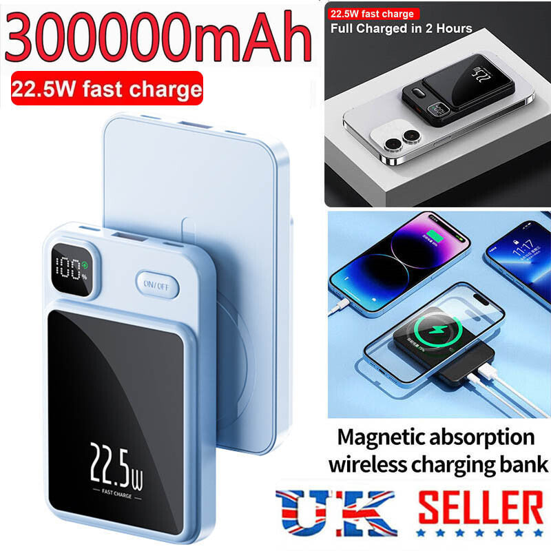 3000000mAh Magnetic Power Bank – Wireless Charger for iPhone 15/14/13