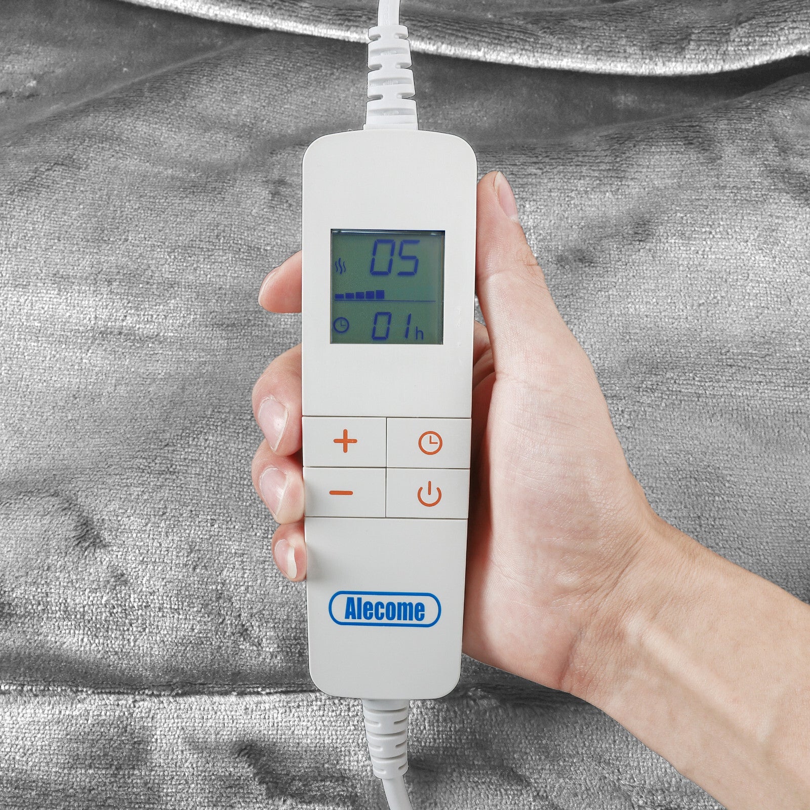 Electric Heated Throw Blanket – 10 Heat Settings, Timer, Washable Fleece