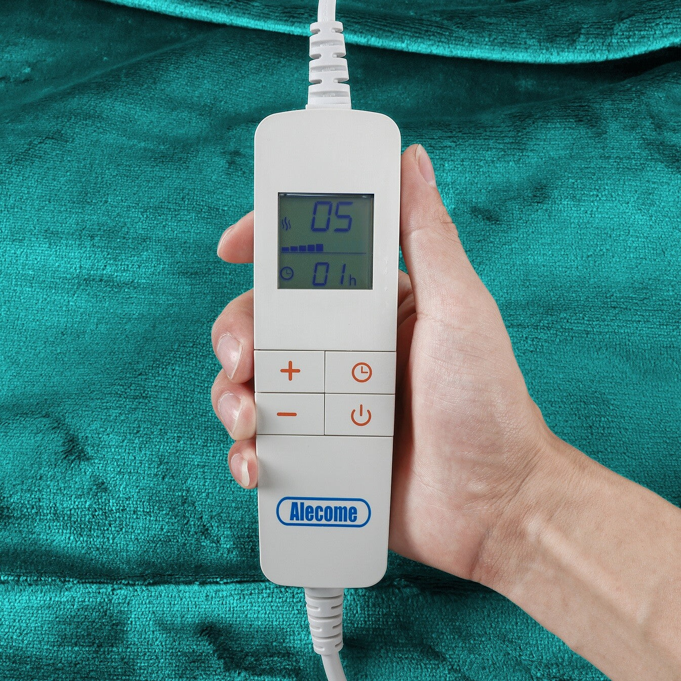 Electric Heated Throw Blanket – 10 Heat Settings, Timer, Washable Fleece