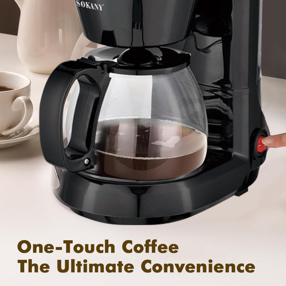 Filter Coffee Maker Machine 750Ml Instant Anti-Drip Fast Brewing Time 650W – Black