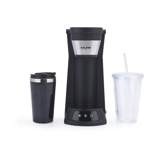 Salter 2 in 1 Iced Coffee Maker – Cold Brew Espresso Machine Hot/Cold Mug + Cup