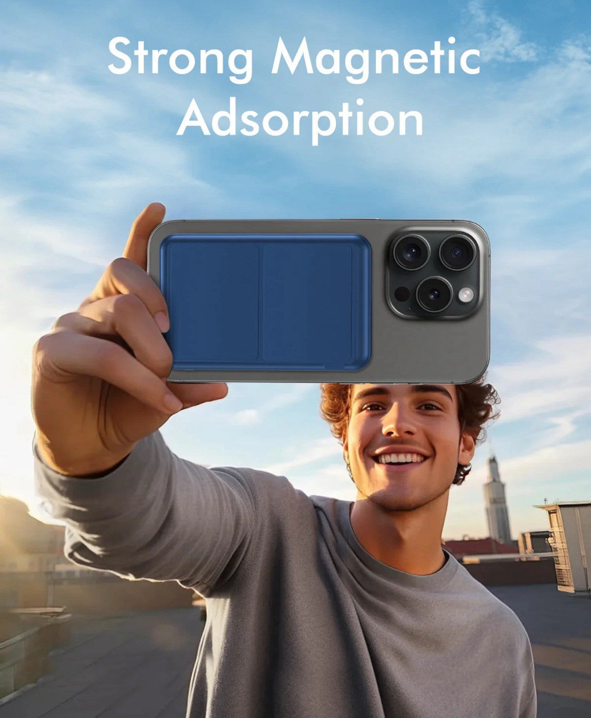 Magnetic Wireless Power Bank 10000mAh – Foldable Mini Fast-Charge Backup