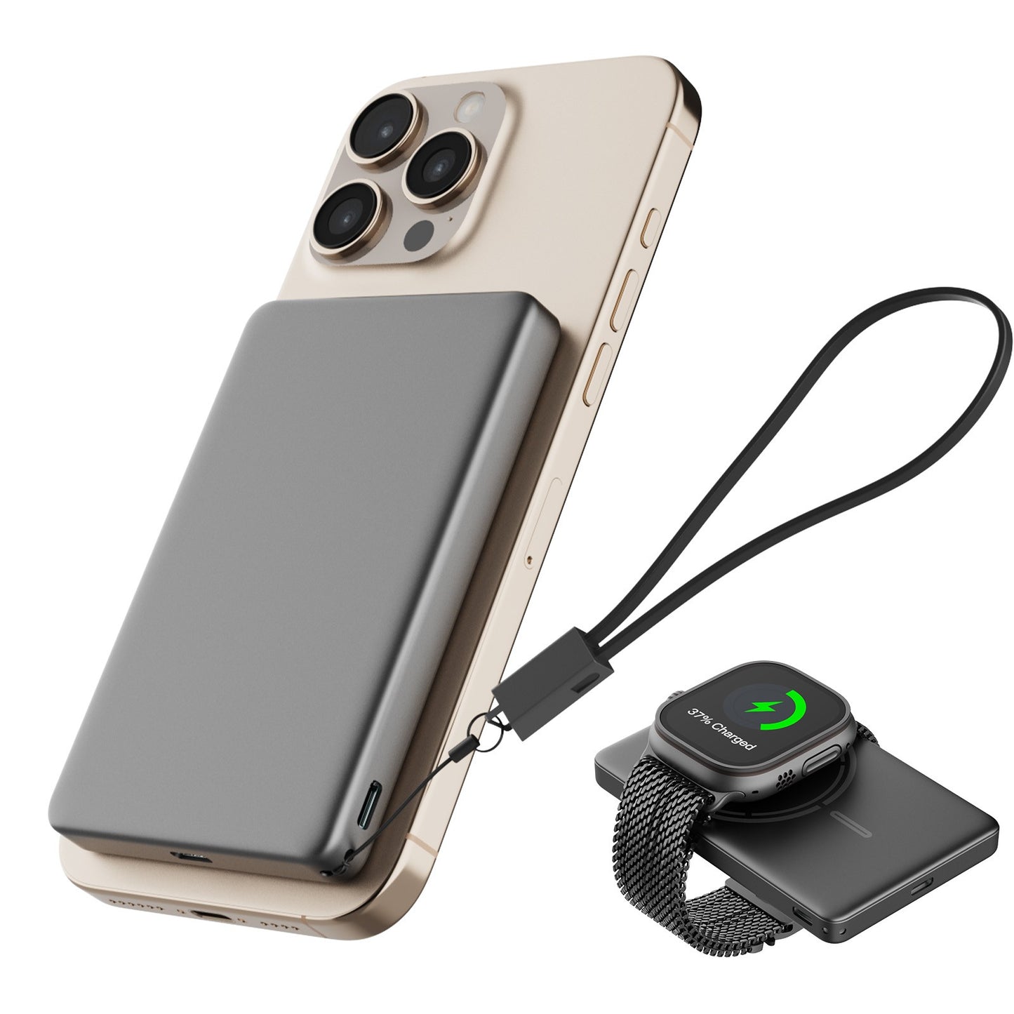 Ultra Slim Magnetic Wireless Power Bank 5000mAh – Lightweight, Fast & Travel-Ready