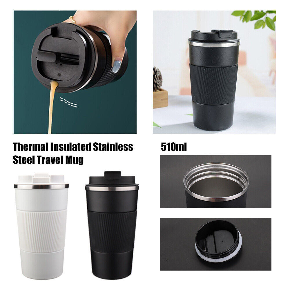510ML Leakproof Insulated Thermal Stainless Steel Travel Coffee Mug