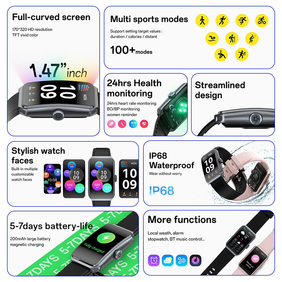 2025 NEW Smart Watch – Fitness Tracker with Heart Rate, Sleep & Activity Monitor