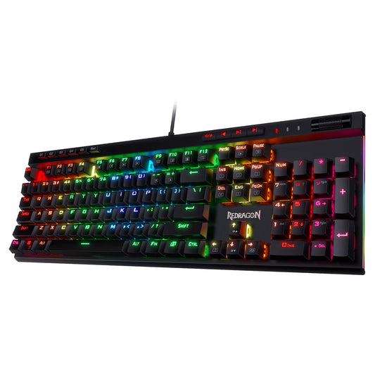 K580 VATA RGB Mechanical Gaming Keyboard - 104 Keys, LED Backlit, Macro Keys, Anti-Ghosting