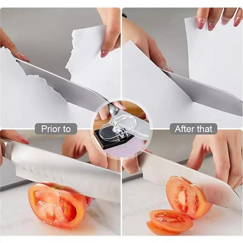 USB Electric Knife Sharpener – Fast Automatic Sharpening for Kitchen Knives & Scissors