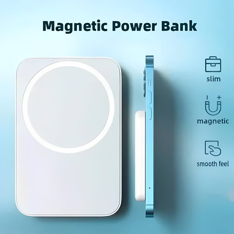 Compact 10000mAh Magnetic Fast-Charging Power Bank for iPhone